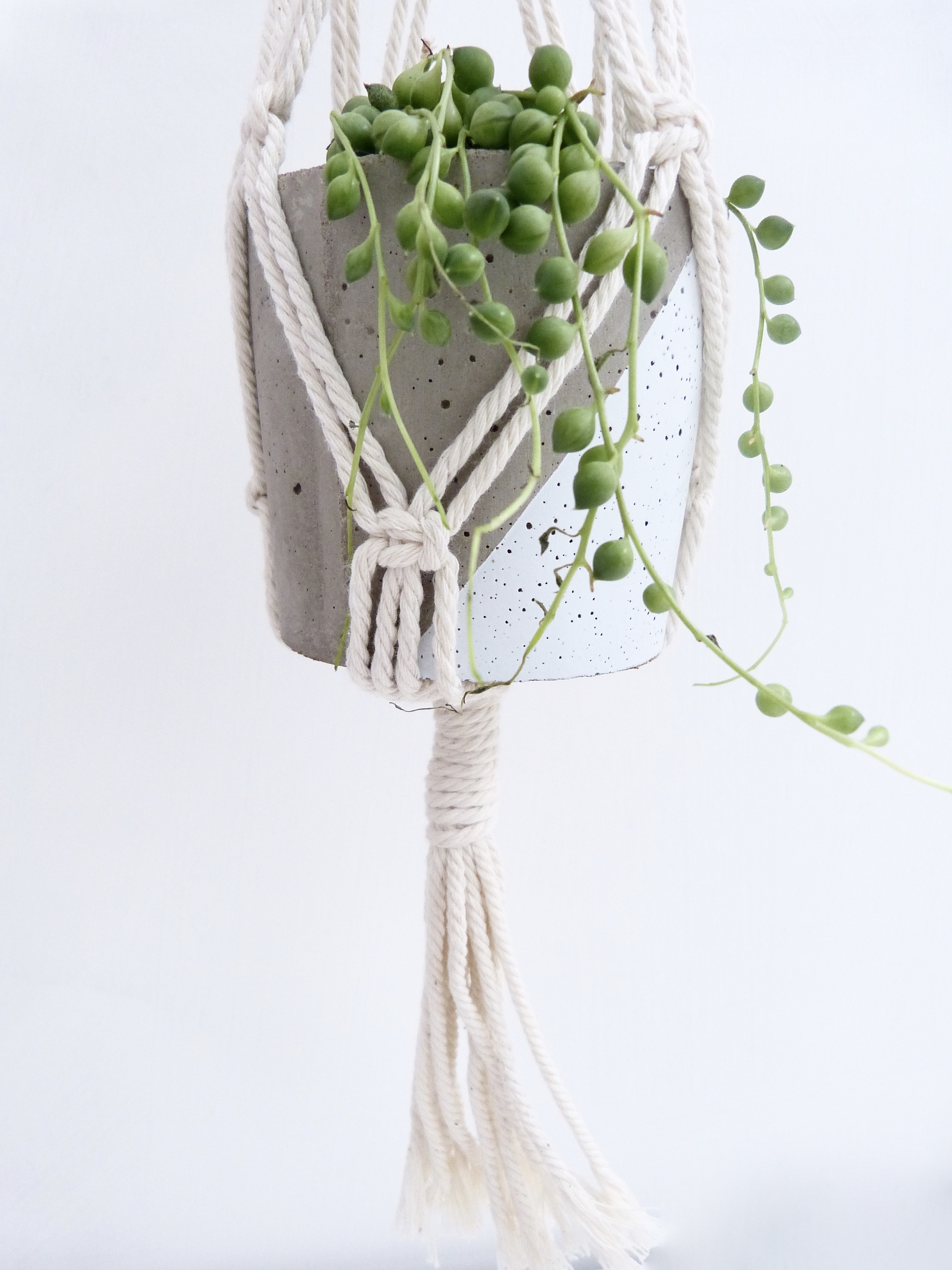 Hanging Geometric Concrete Planter - Image 2