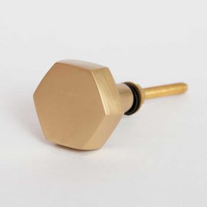 Hexagon brass knob