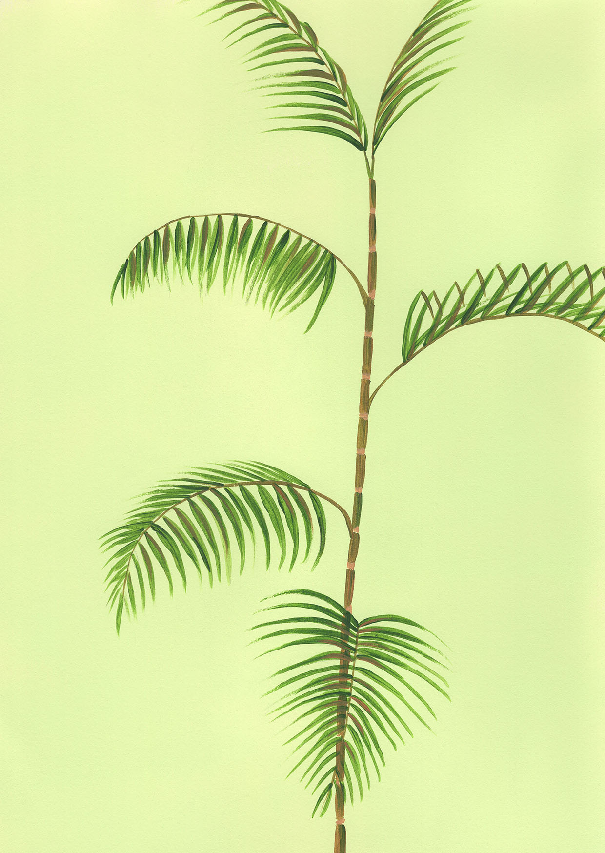 Bamboo palm wall art