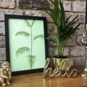 Bamboo palm on pistachio print