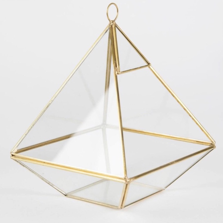 Brass pyramid terrarium