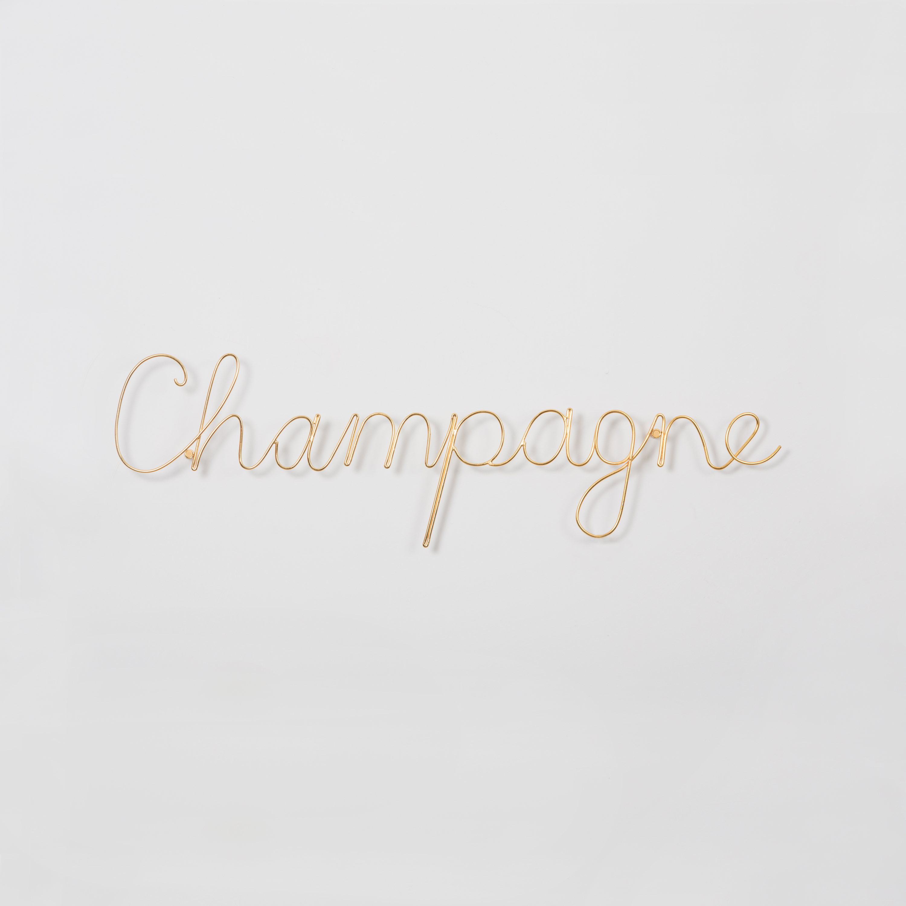 'Champagne ' Wire Word Gold - Image 2