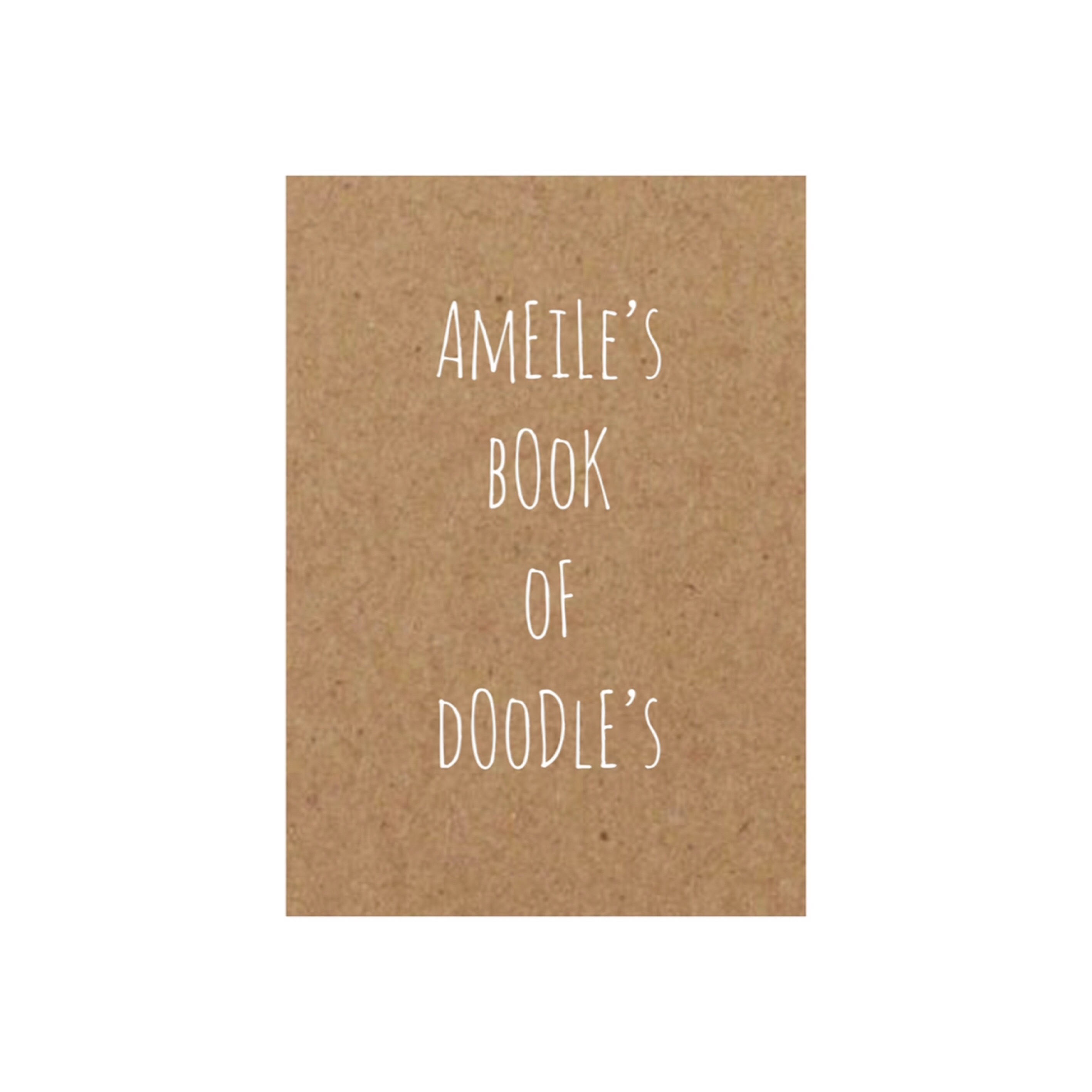 Personalised hand drawn note pad