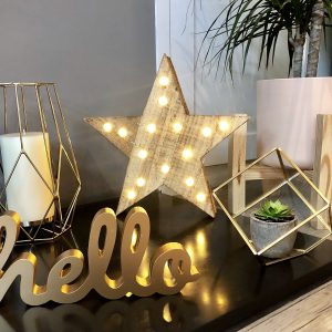 LED Wooden Star Decoration