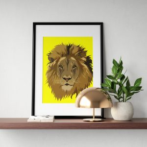 MerryNotes Designs 'Lion' Print in A4