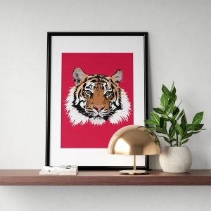 MerryNotes Designs 'Tiger' Print in A4 or A3