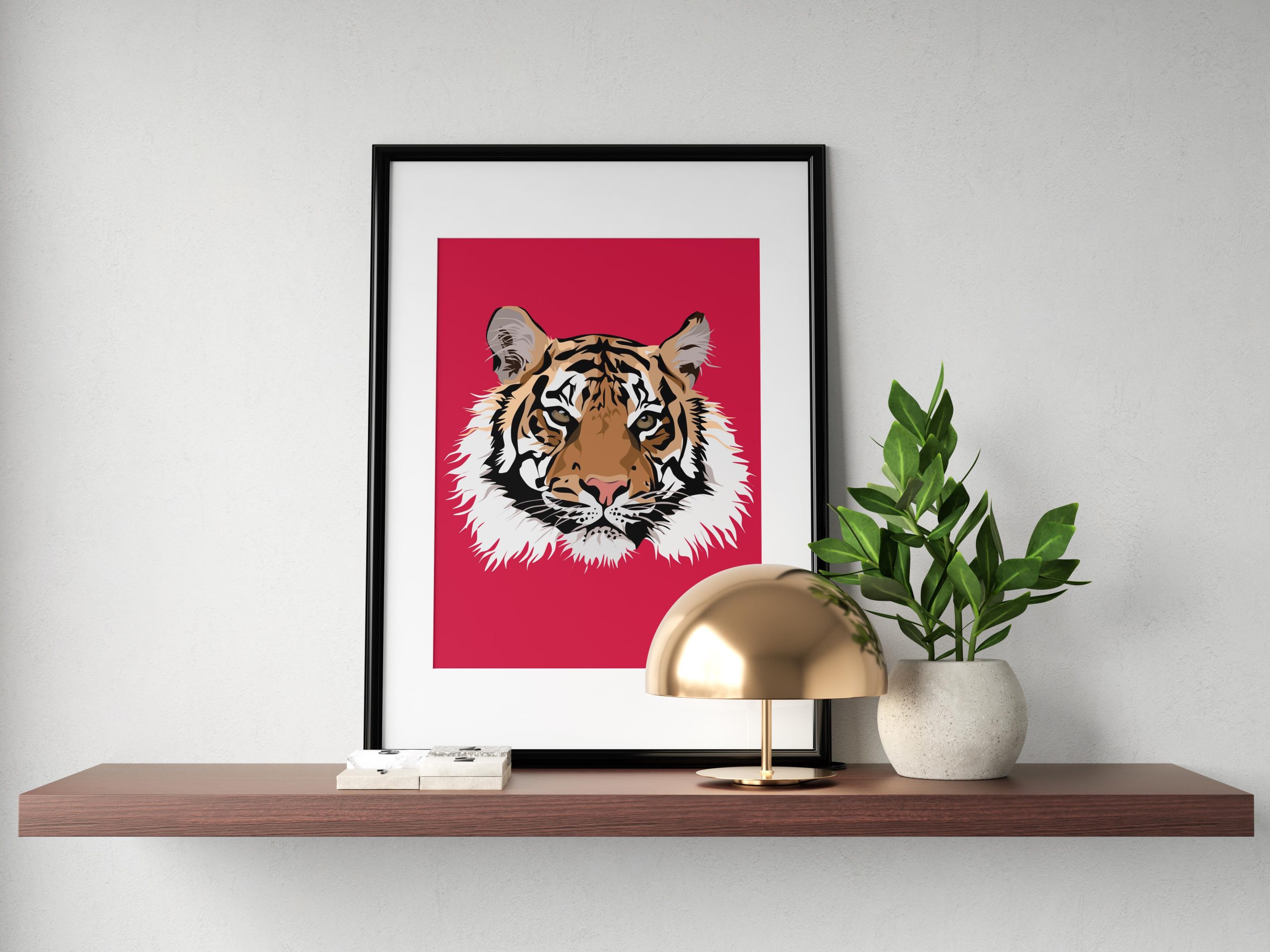 MerryNotes Designs 'Tiger' Print in A4 or A3