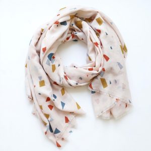 Pale pink terrazzo scarf