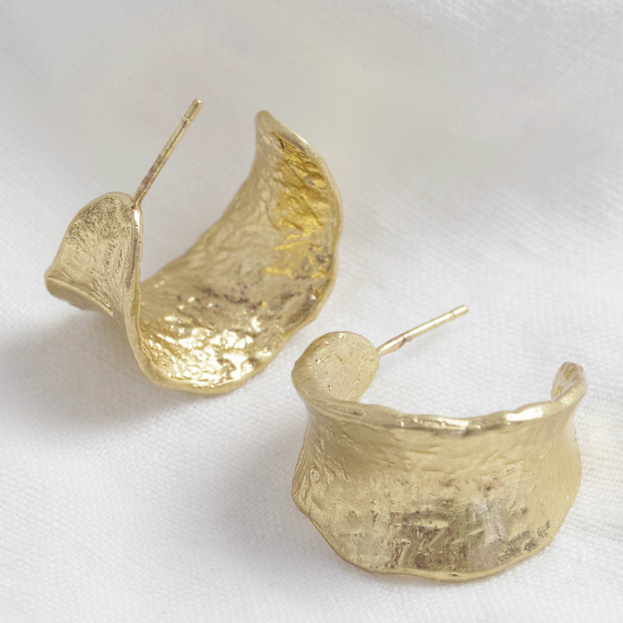 Wide gold hoops