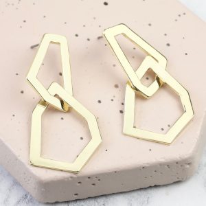 Interlocking statement earrings