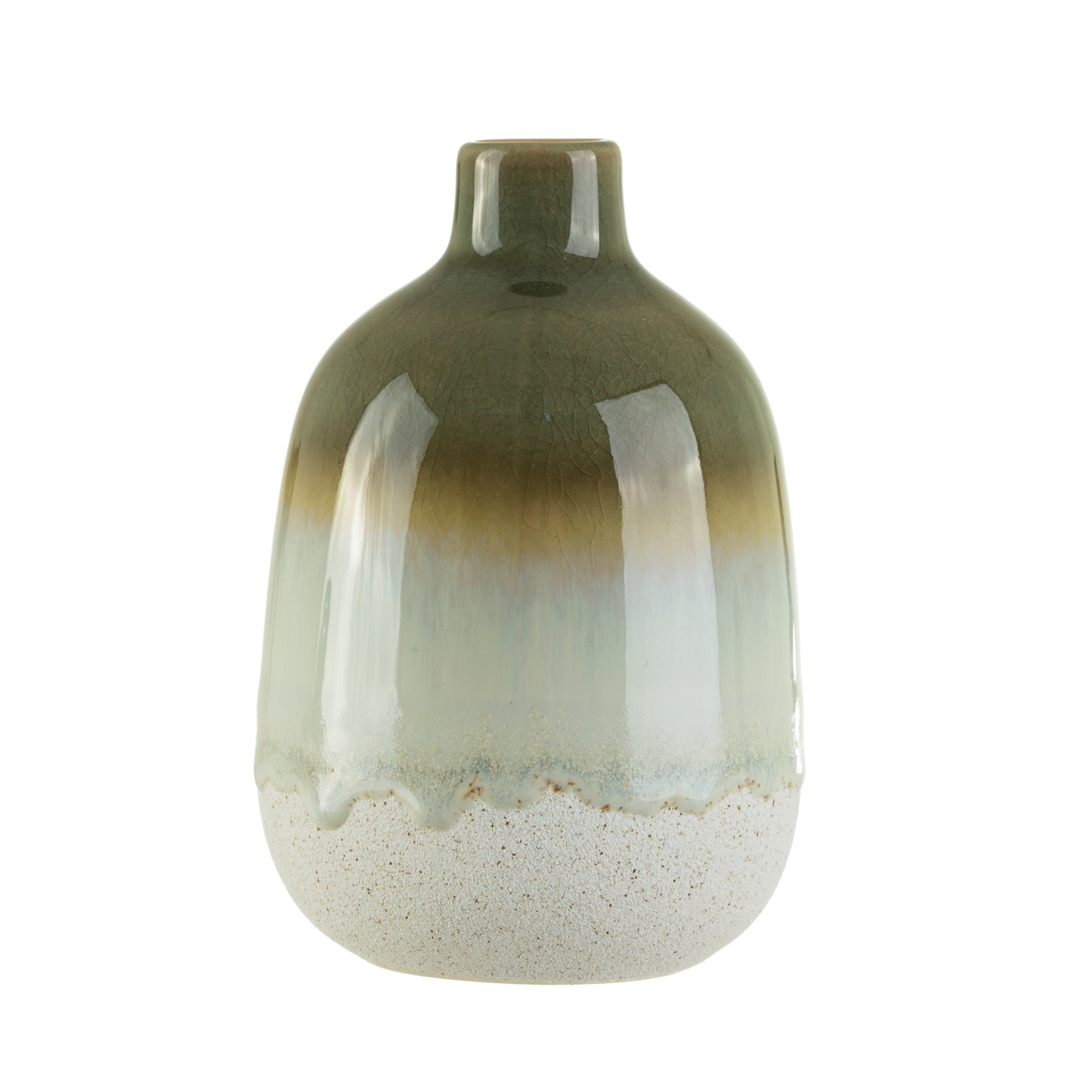 A_Reactive Glaze Green Vase
