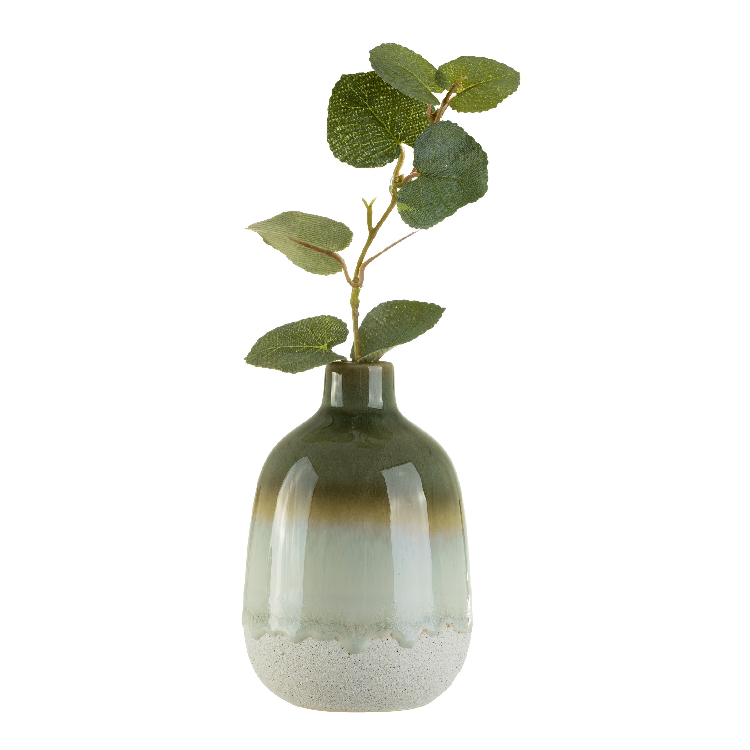 A_Reactive Glaze Green Vase