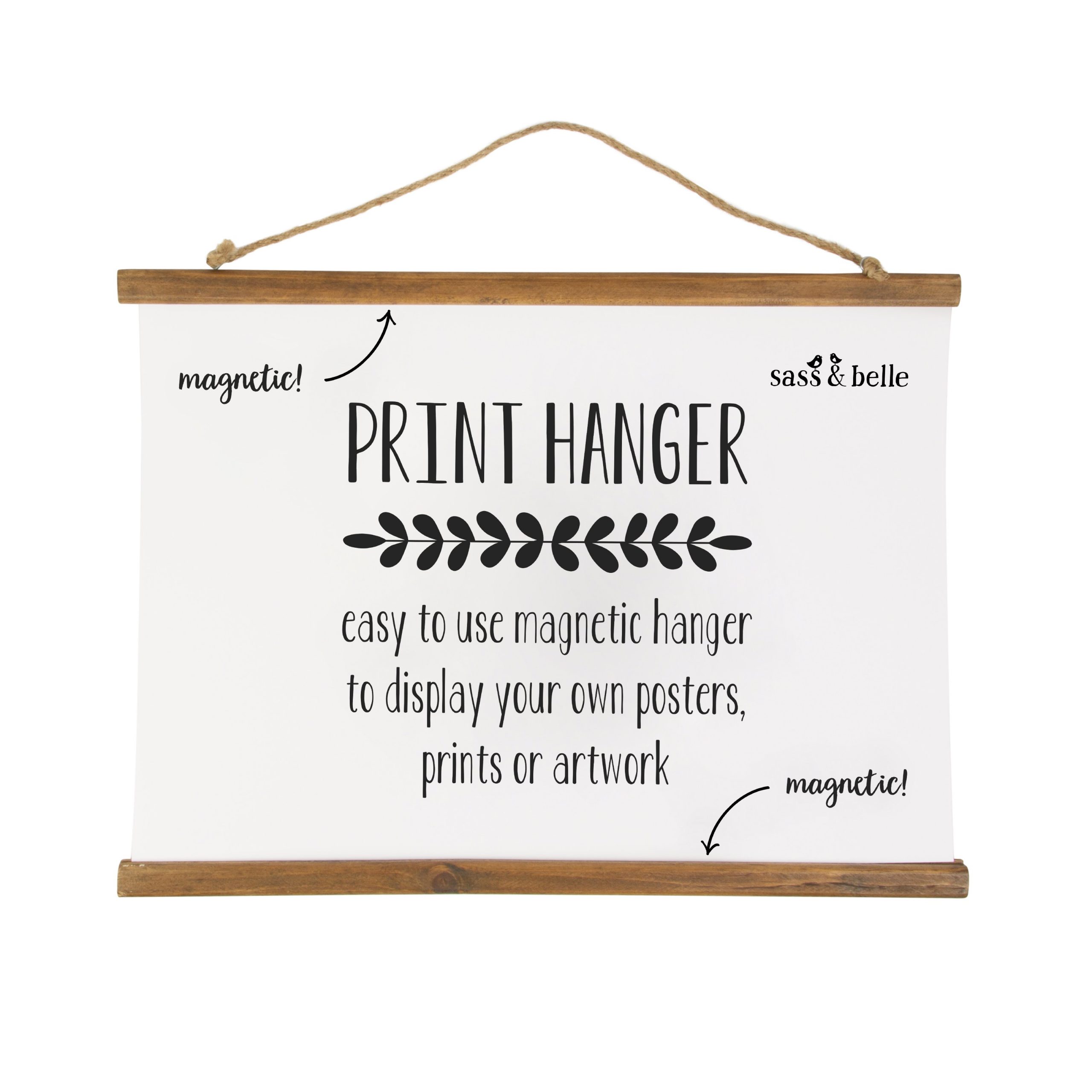 Large wooden magnetic frame