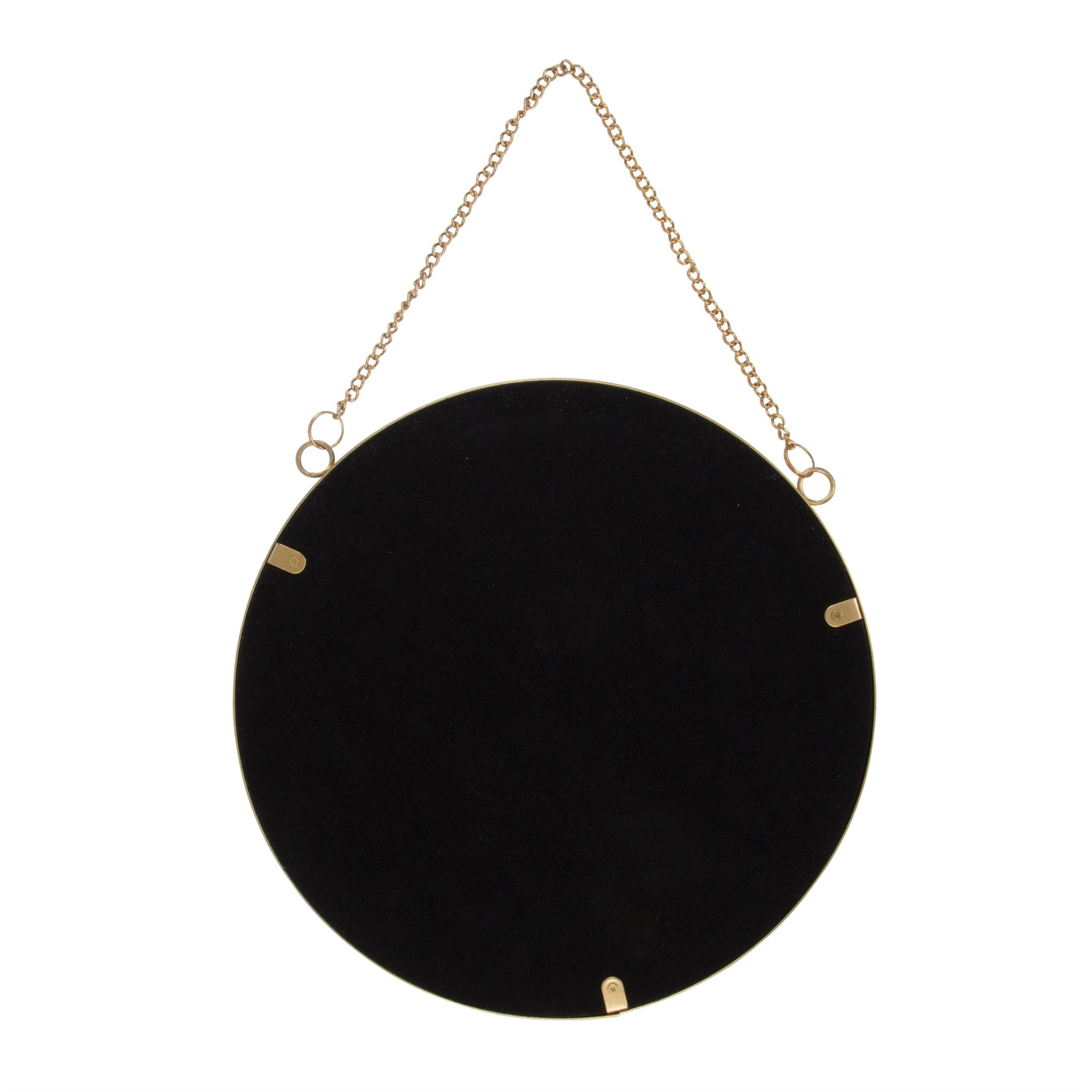 round gold hanging mirror BACK