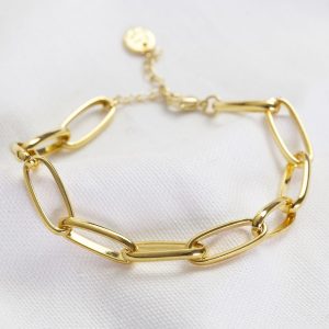Large Link Gold Chain Bracelet