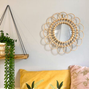 Small Rattan mirror styled